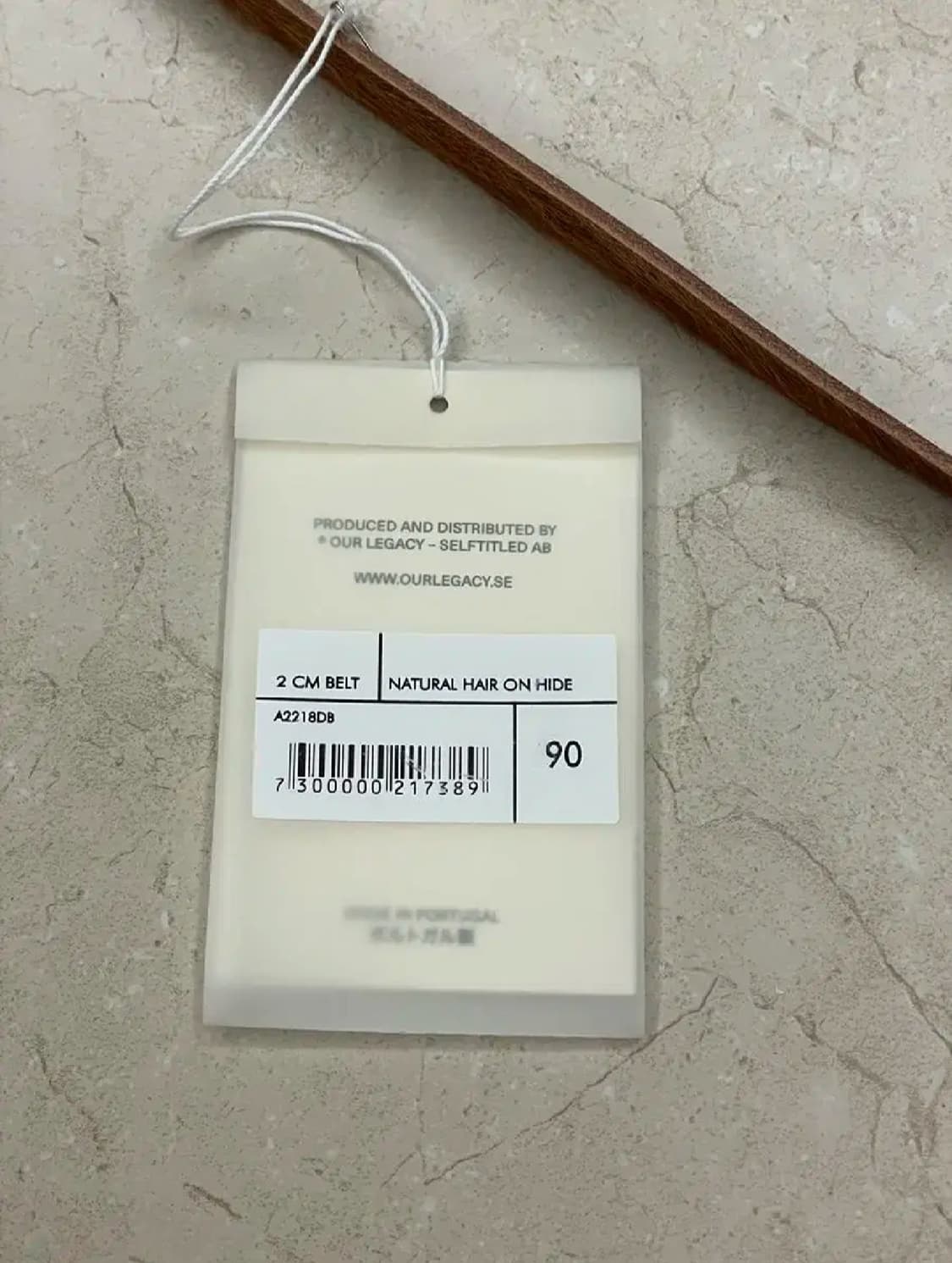 [90] 아워레가시 2cm 벨트 네추럴 헤어 송치 상품이미지5