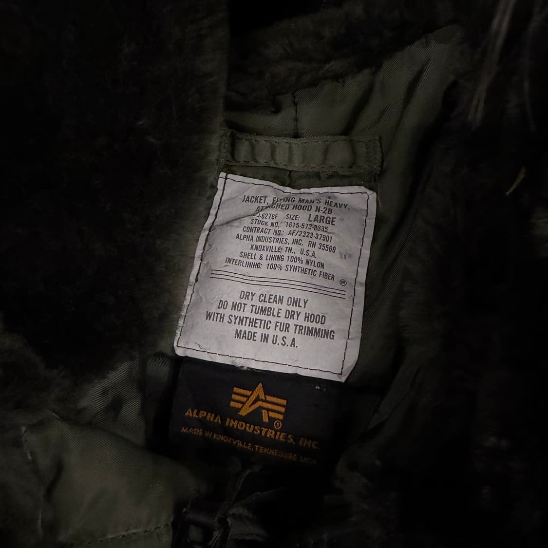 [정품/L] 알파인더스트리 N-2B 쇼트 웨이스트 밀리터리 패딩 자켓 상품이미지5