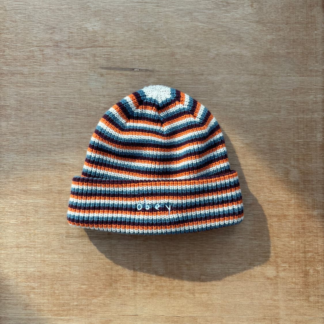 Obey Stripe Logo Beanie  오베이 상품이미지1