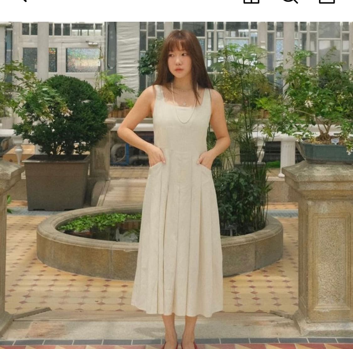 더라이 포켓 플리티드 원피스 상품이미지1