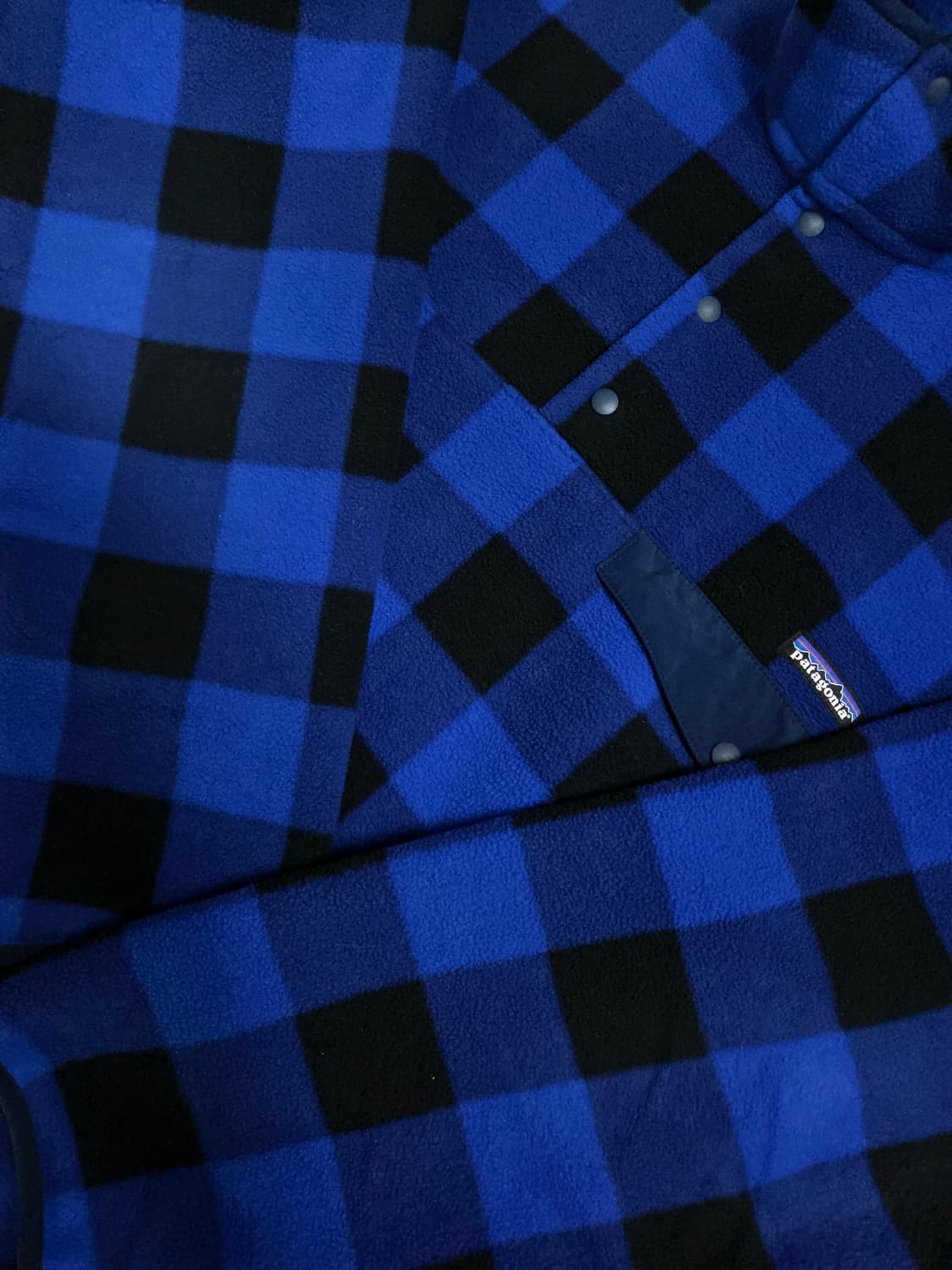 (L)파타고니아 블루 체크 신칠라 플리스 버팔로 패턴 상품이미지3