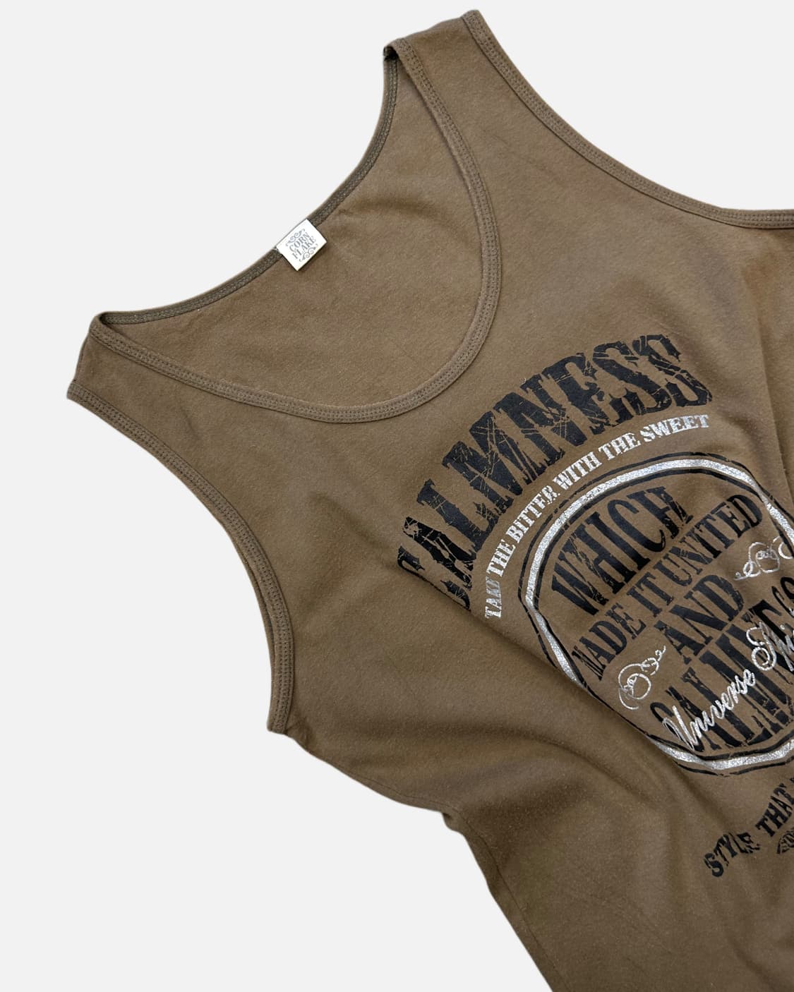 dark khaki printing sleeveless 상품이미지3