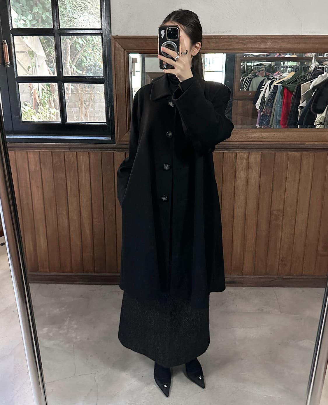 JPV neckline fur cashmere coat 상품이미지3