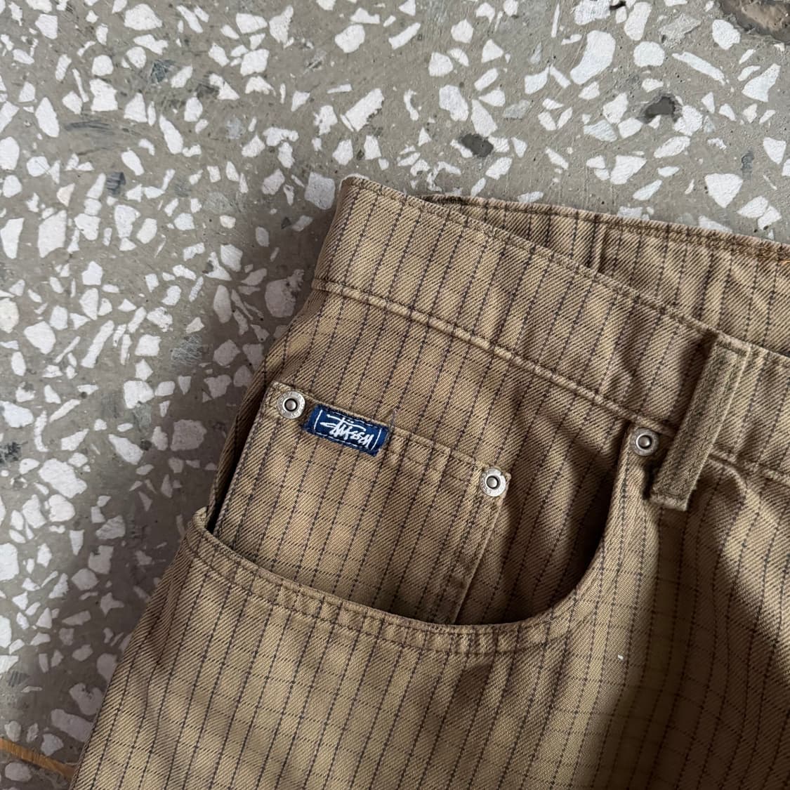 90s 올드 스투시 체크 팬츠 상품이미지6