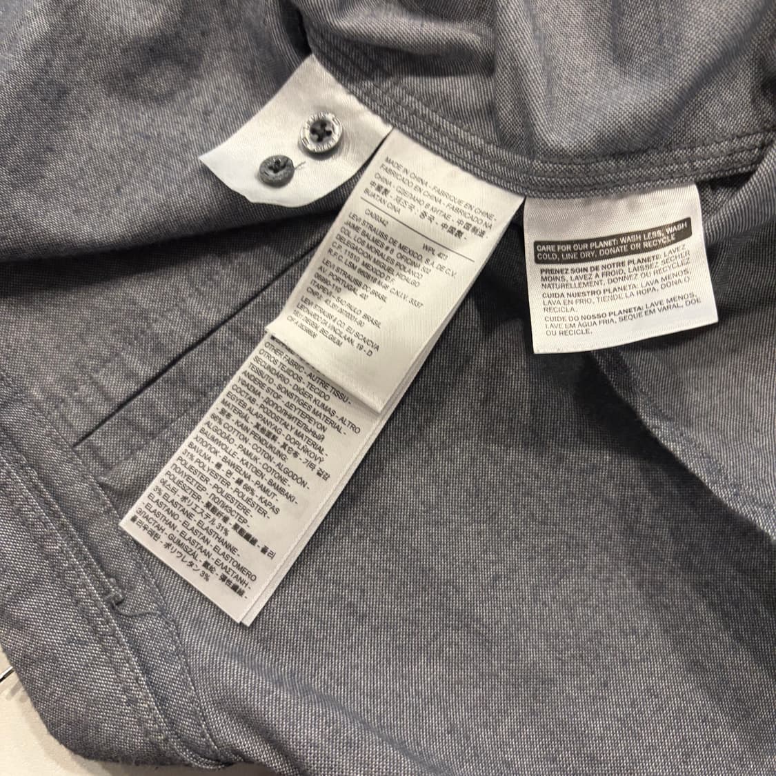 [L] 리바이스 그레이 투포켓 셔츠 남방 D343 상품이미지7