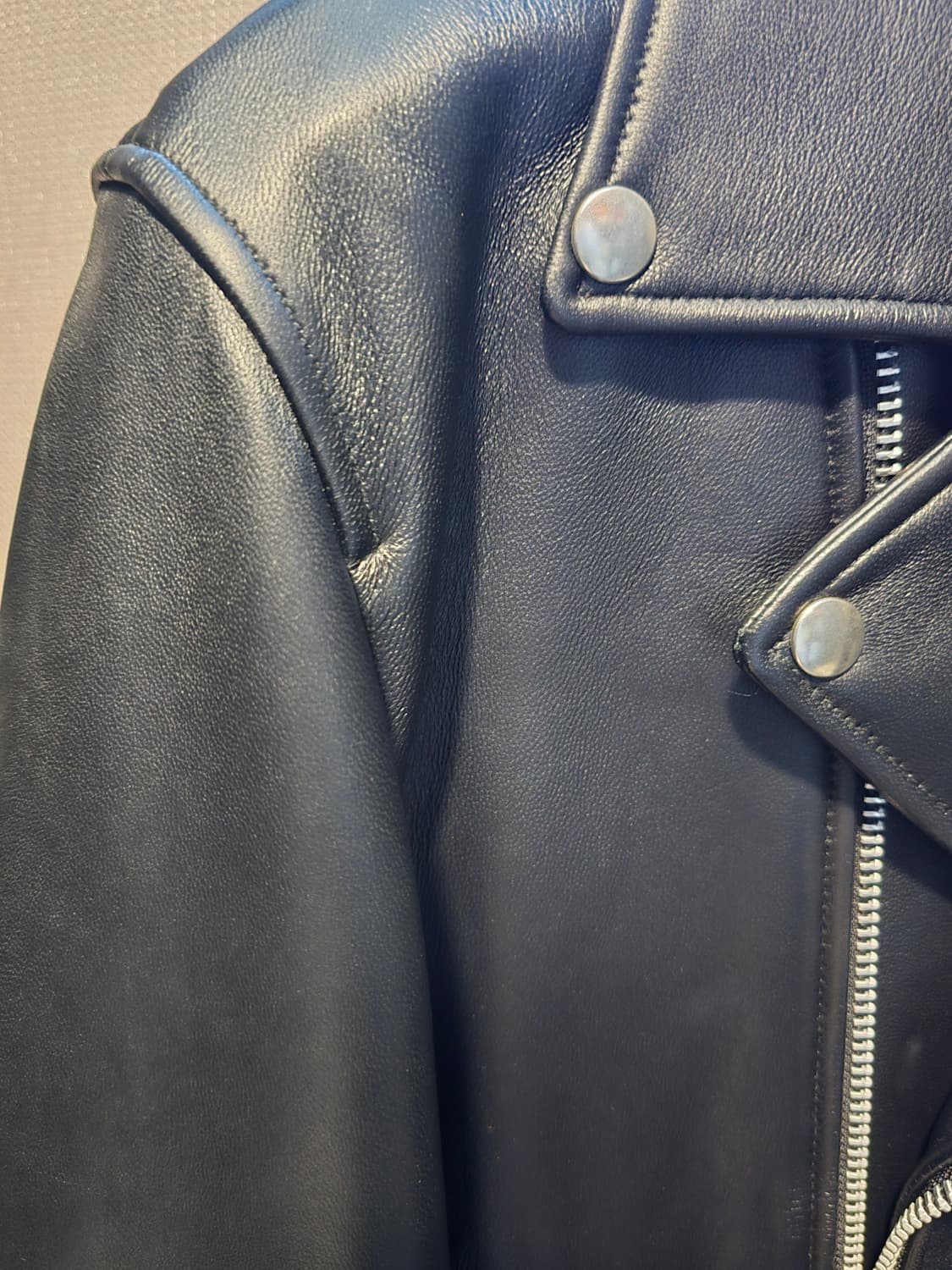 새상품급 로파이 LOFI 양가죽 램스킨 라이더 자켓 XL 상품이미지6