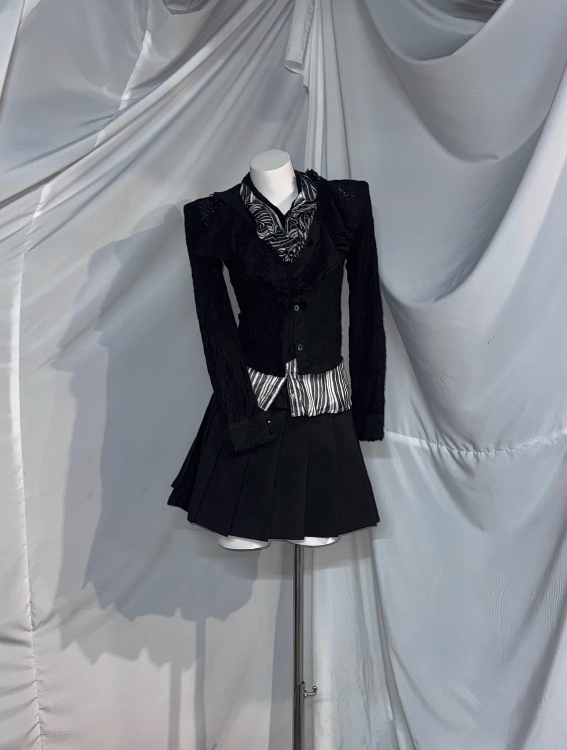 세실맥비 블랙 레이스 데일리 공겜여주깔 코디세트 상품이미지7