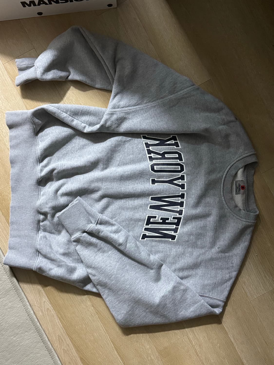 듀테로 뉴욕 맨투맨 그레이 M 상품이미지2