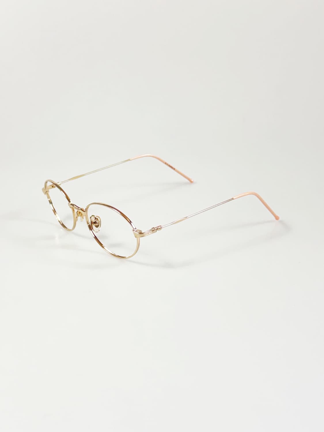 90s NUANCE 골드 슬림 오벌 메탈 빈티지 안경 상품이미지3
