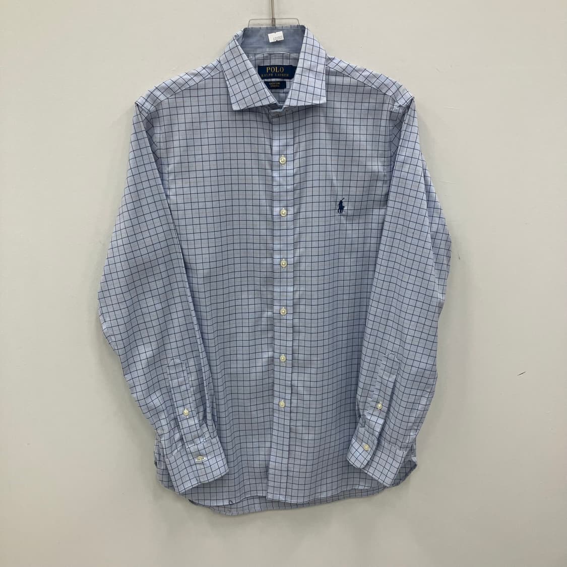 폴로 랄프로렌 블루 체크 패턴 셔츠 S 상품이미지1