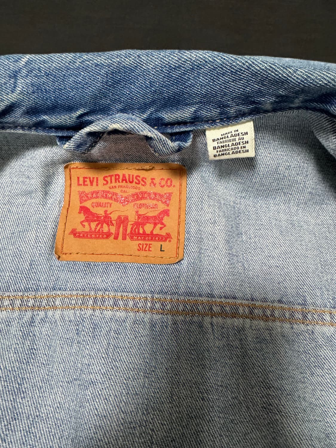 정품중고 리바이스 트러커 청자켓 L  상품이미지5