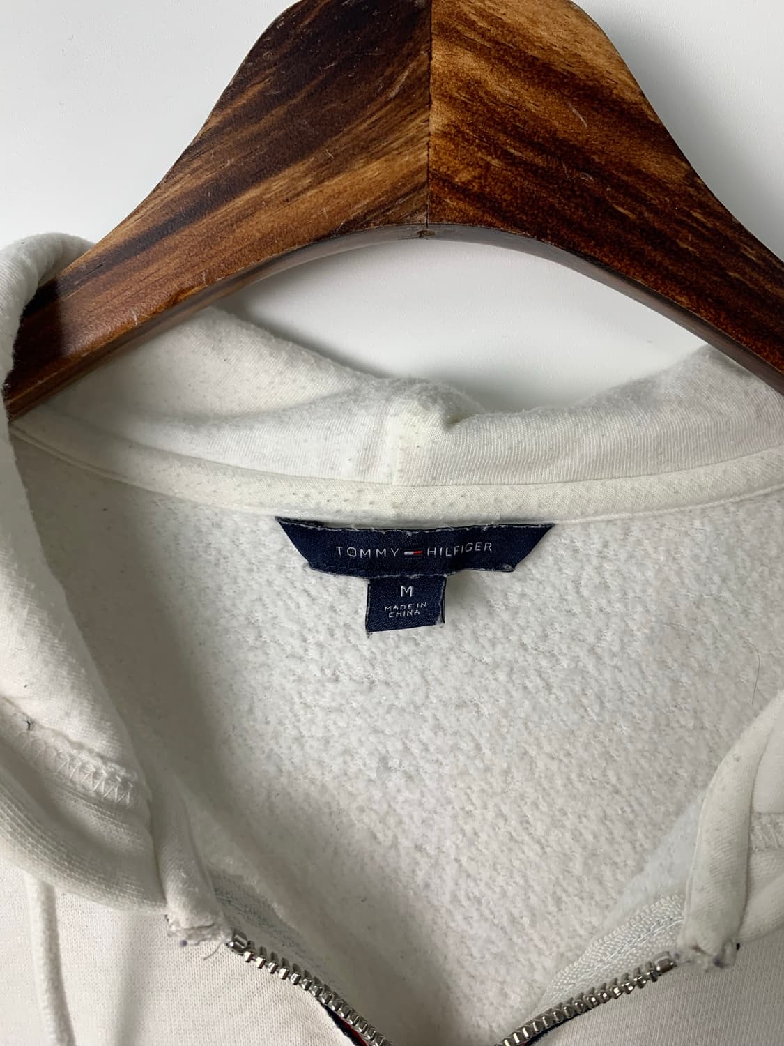 타미힐피거 자수로고 화이트 후드집업 상품이미지6