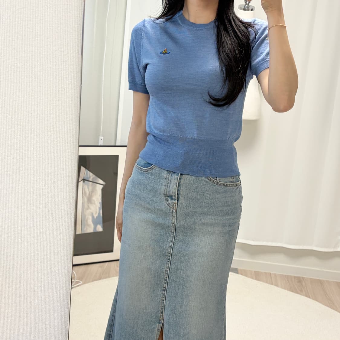 비비안웨스트우드 베아 니트 인디고 블루 상품이미지2