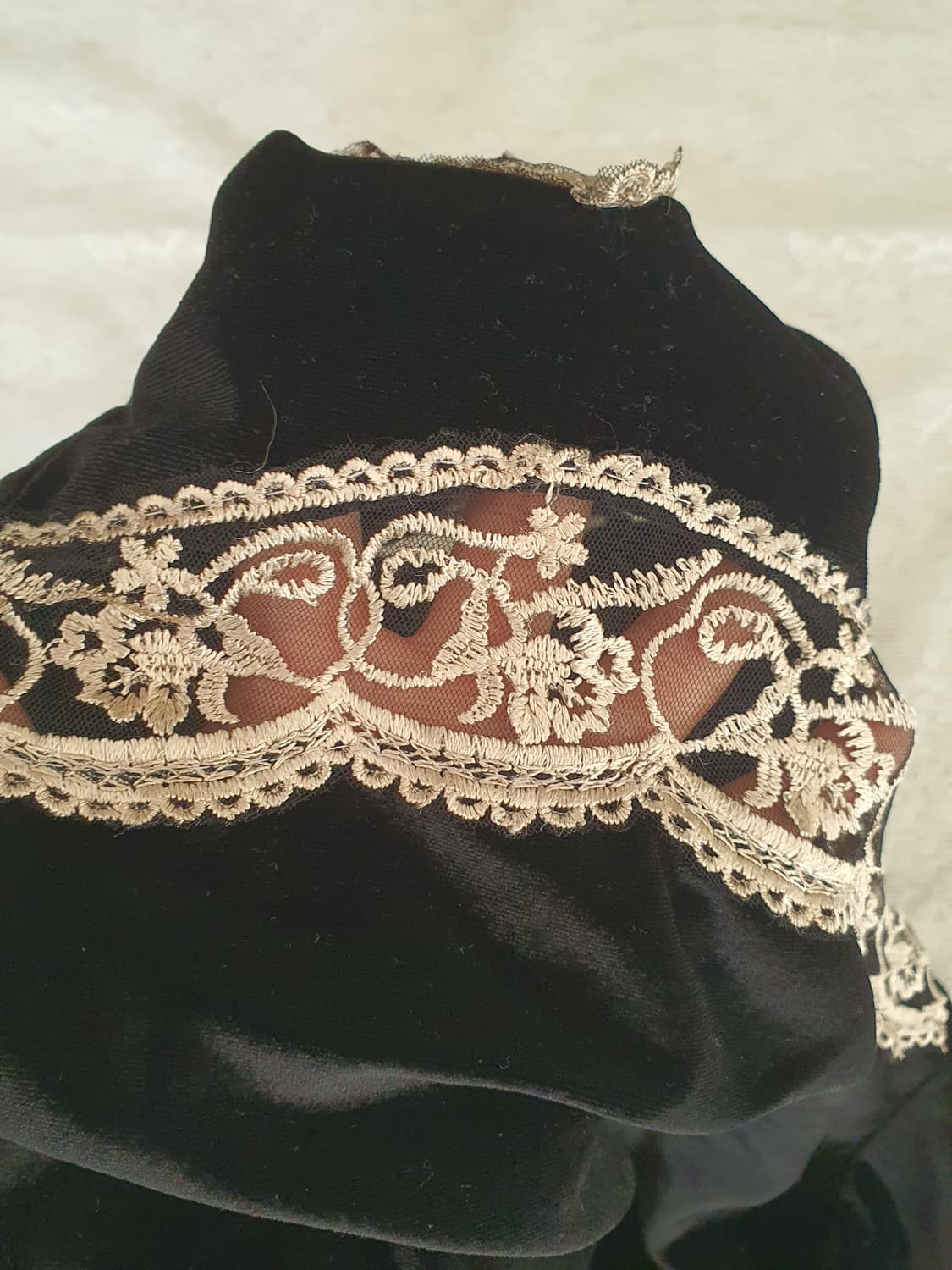 [빈티지] 벨벳 레이스 블랙 슬립 탑 상품이미지6