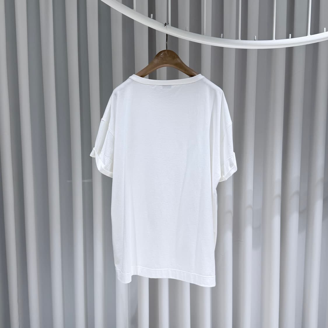 (A+/XXL) / 브루넬로쿠치넬리 프린팅 코튼 화이트 반팔 티셔츠 상품이미지5