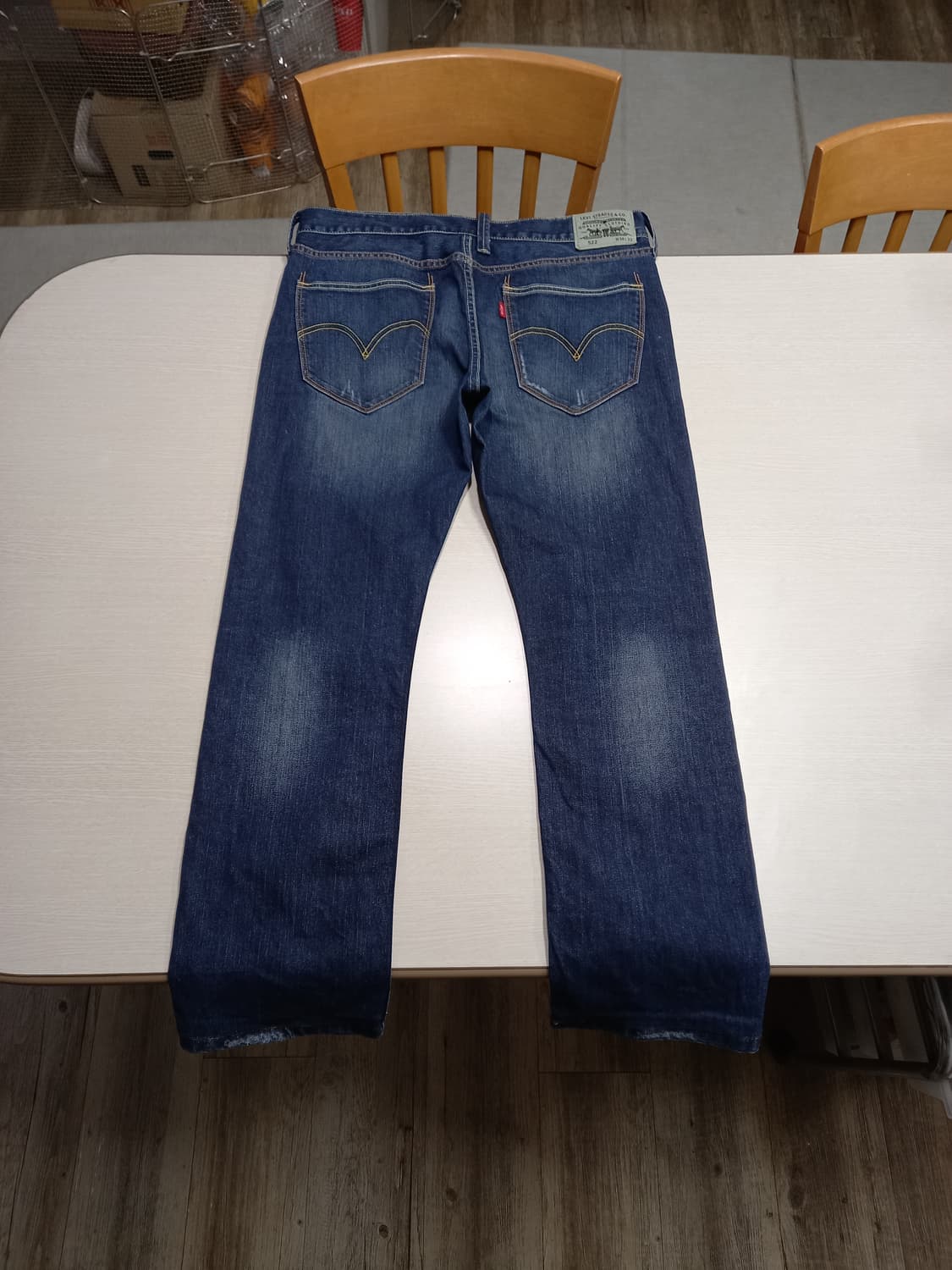 36 리바이스522 데미지워싱 스판 일자진 진청 36-436 상품이미지2