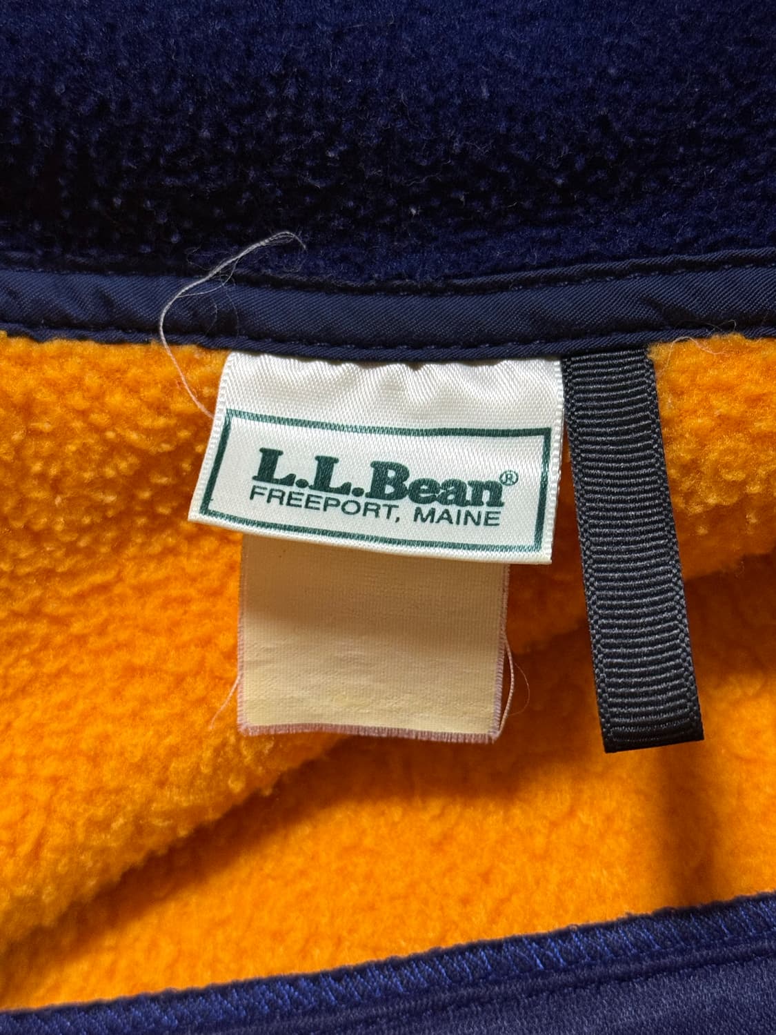 80s L.L.Bean 엘엘빈 반집업 후리스 오렌지 상품이미지3
