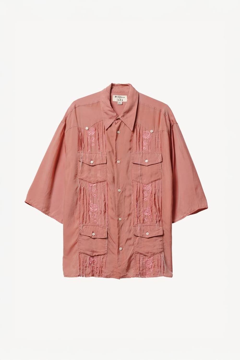 Willy Chavarria x Zara  큐브로 자수 셔츠 XL 상품이미지4