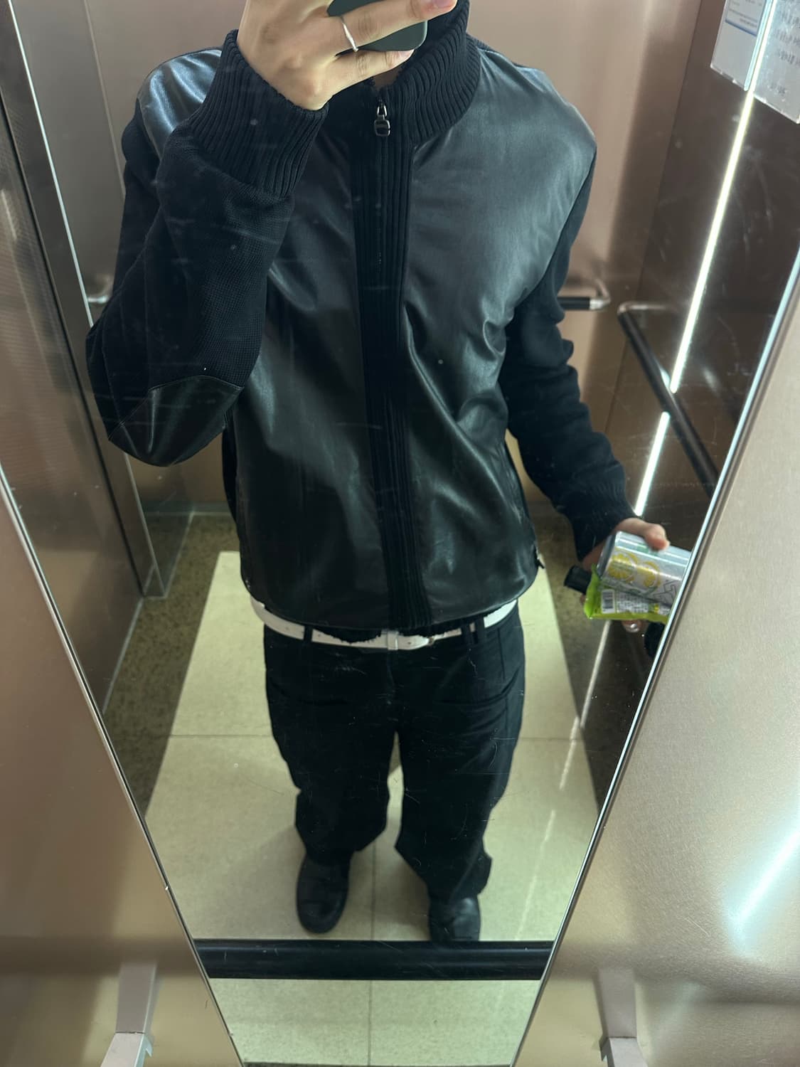 페라가모 레더 아우터 자켓 XL 상품이미지7