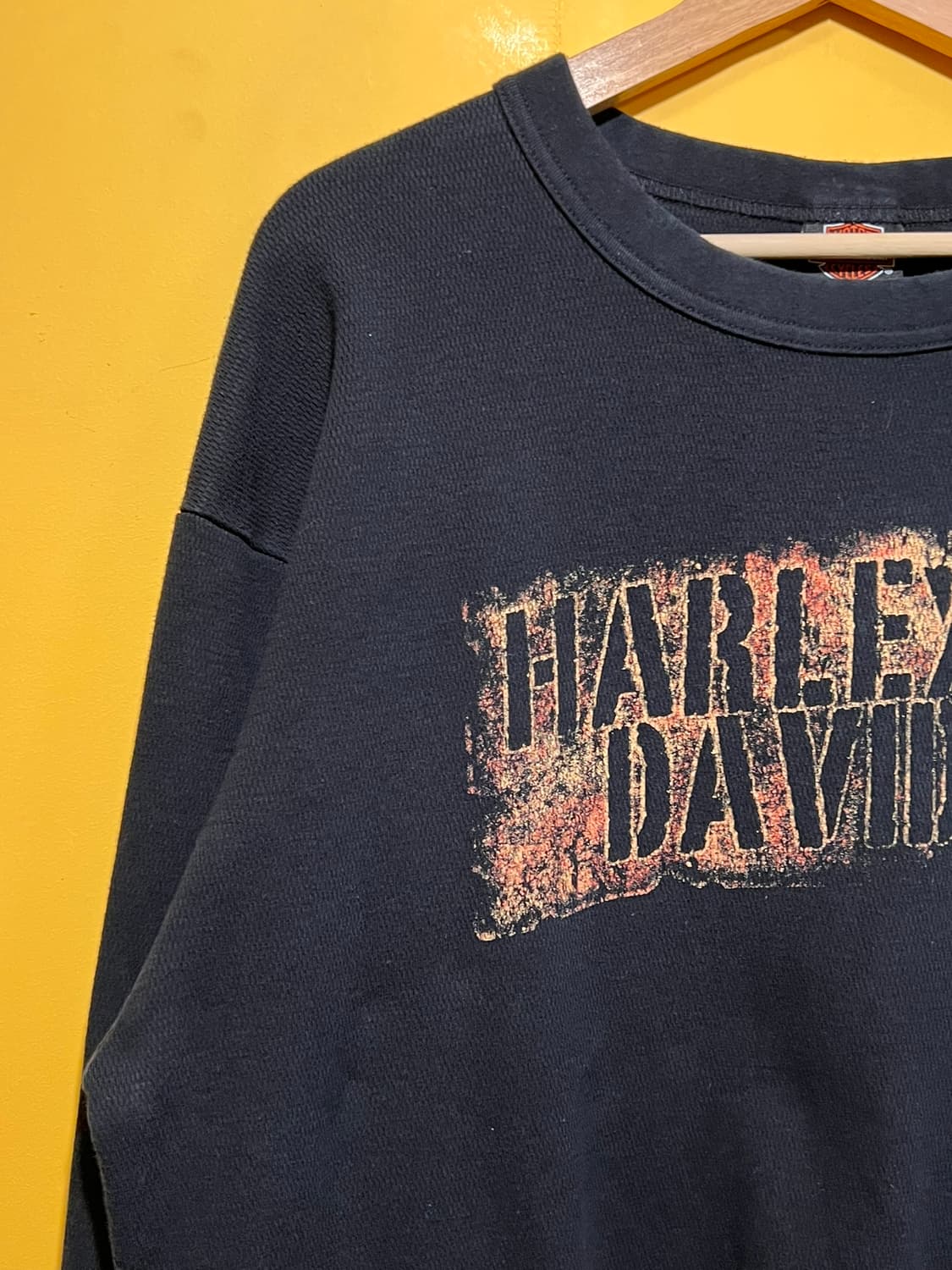 [XL] 할리데이비슨 USA 빈티지 써멀 와플 맨투맨 스웻셔츠 상품이미지6