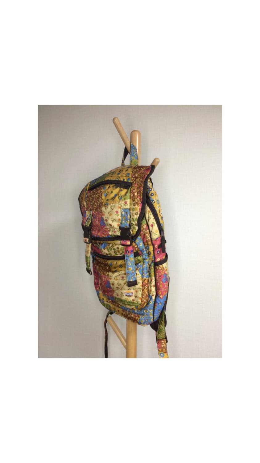 빈티지 플라워 에스닉 패치워크 패디드 백팩 상품이미지2