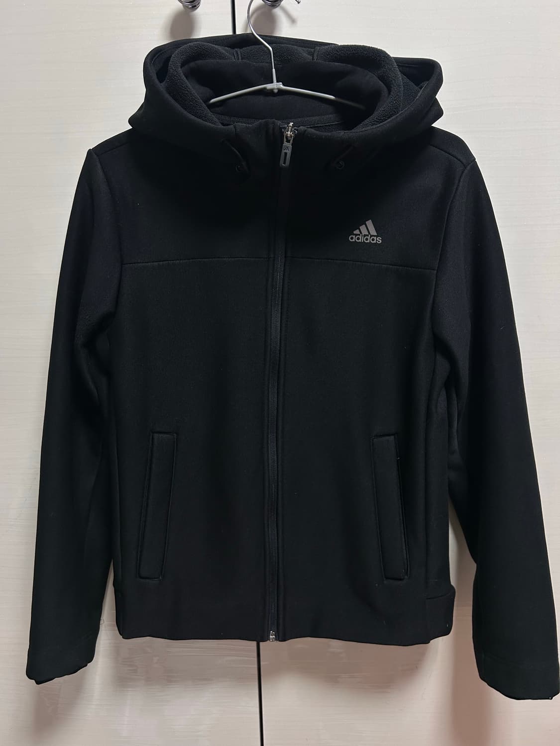 아디다스 여성 플리스 후드집업 85 블랙 상품이미지1