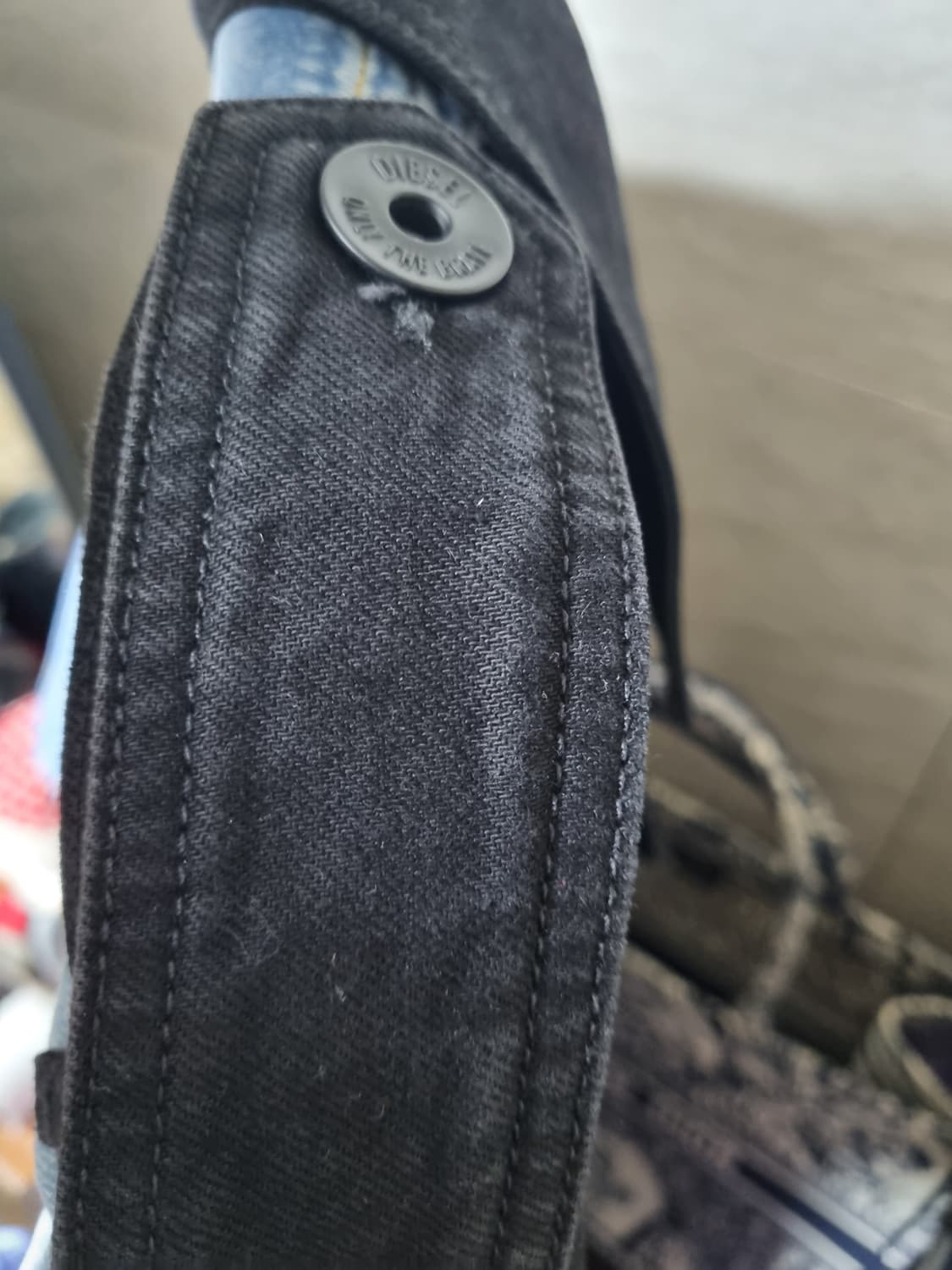 새상품) 디젤 데님앤 블랙 여성 트렌치 코트 상품이미지3