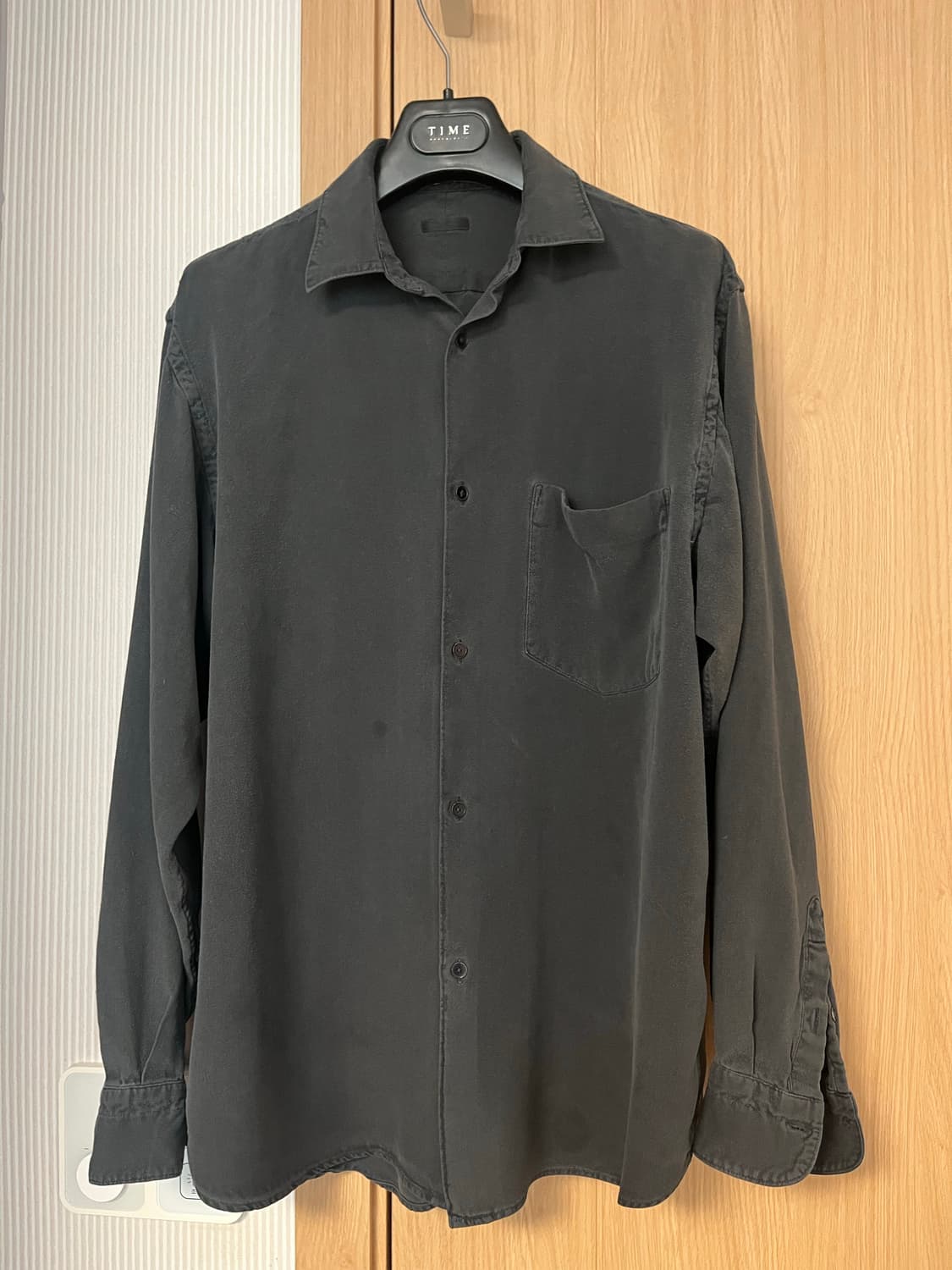 코모리 20fw 실크넬 셔츠 (2/faded navy) 상품이미지2