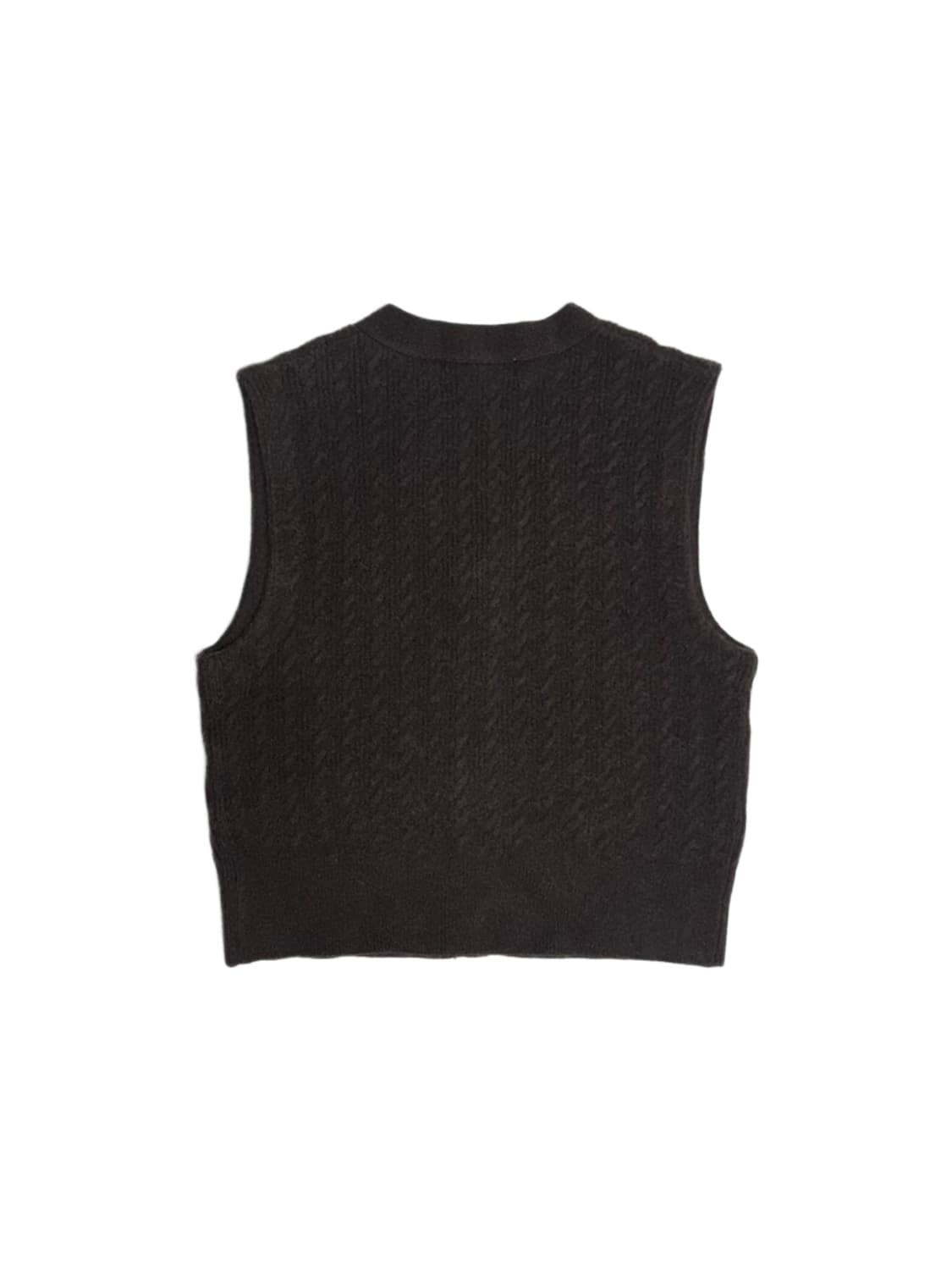 아틀리에 나인 케이블 브이넥 니트 베스트 조끼 상품이미지3