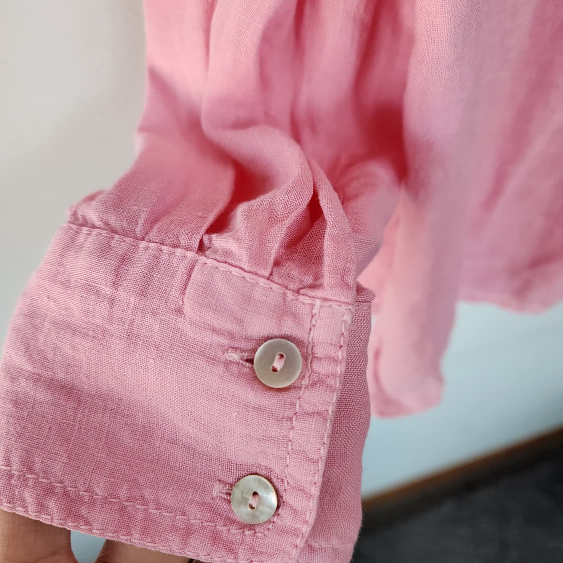 마시모두띠 핑크 린넨 셔츠 상품이미지5