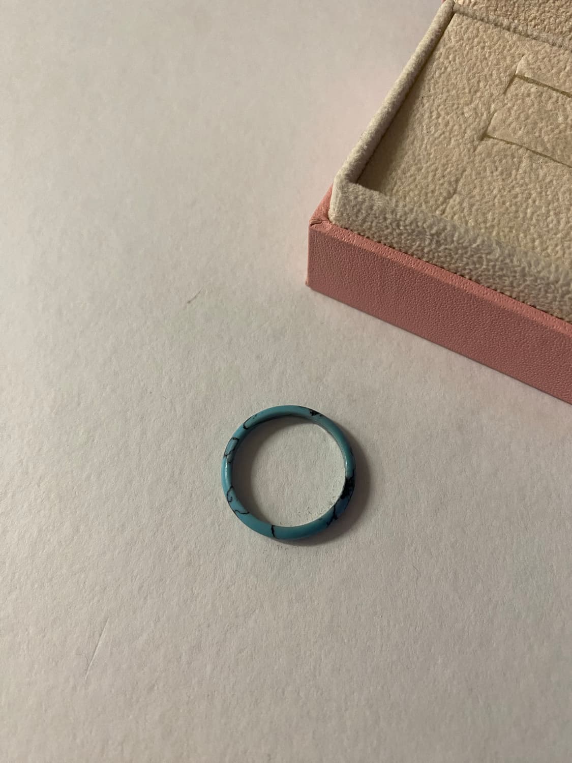 터키석블루색상 마블 반지 상품이미지3