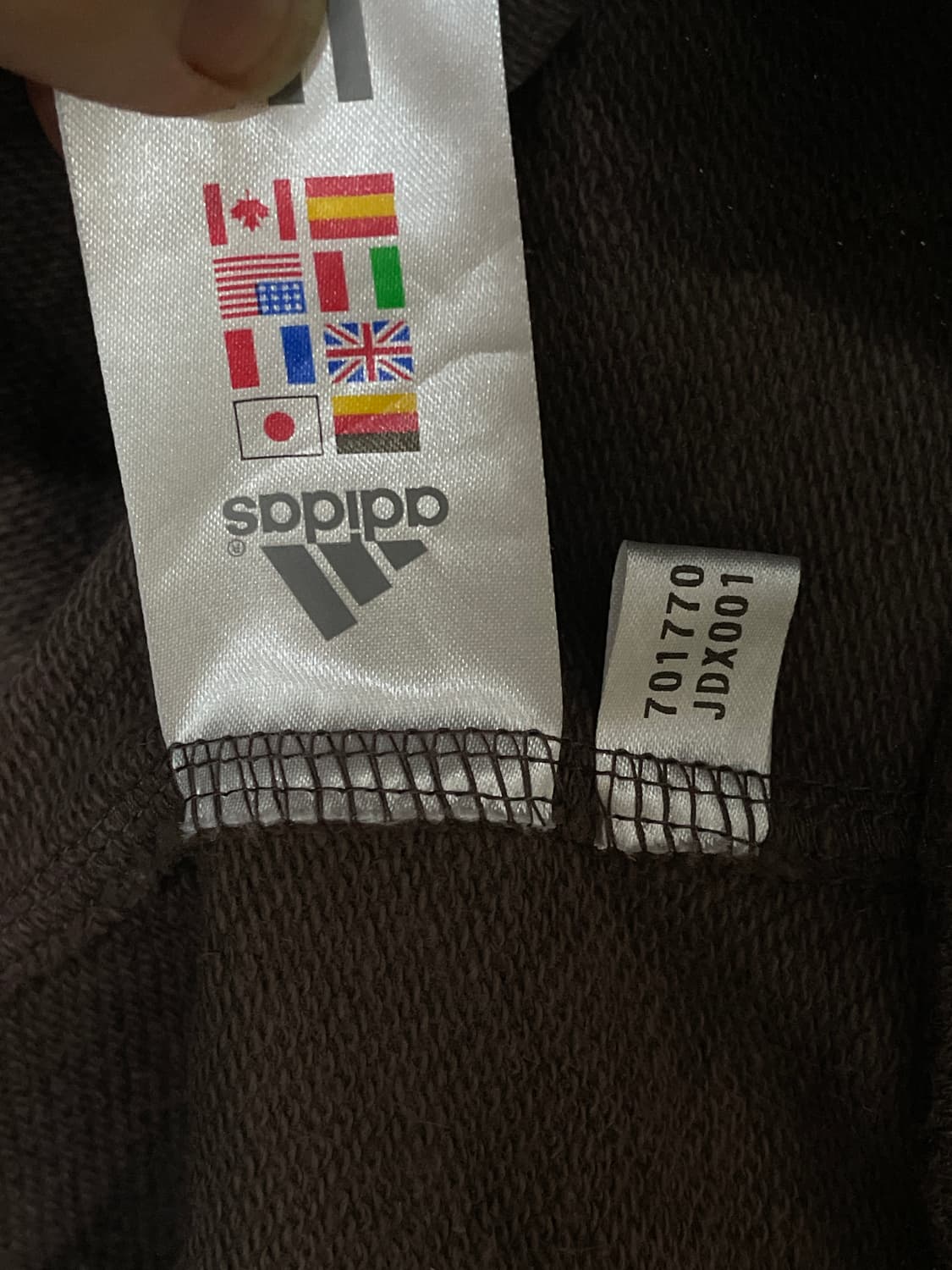 아디다스 대대장 초코 브라운 코튼 오버핏 져지 트랙탑 M 상품이미지10