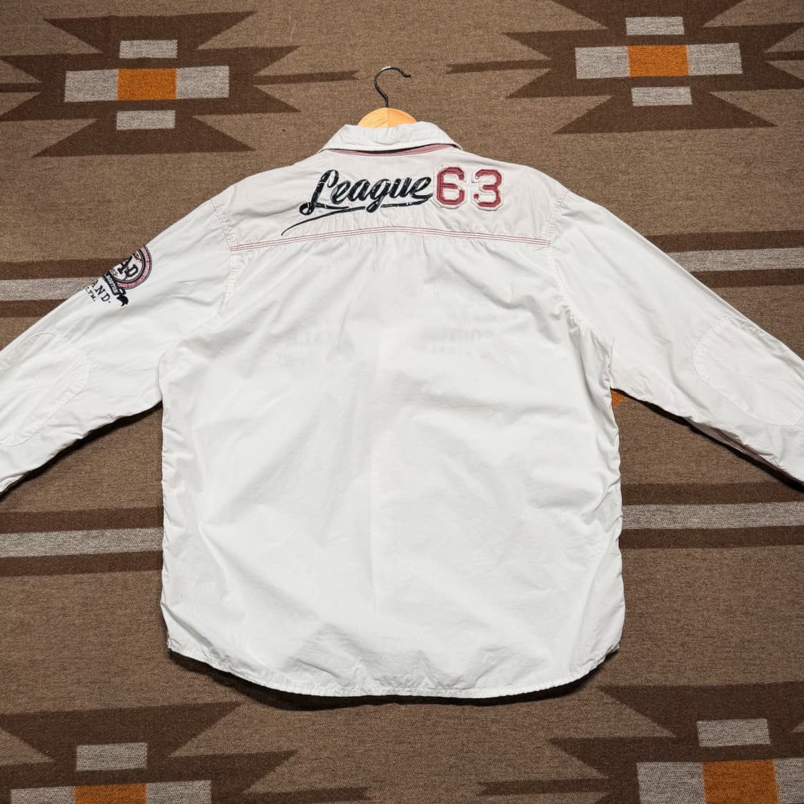 독일 캠프데이비드 화이트 스포츠 셔츠 XL y2k 상품이미지10