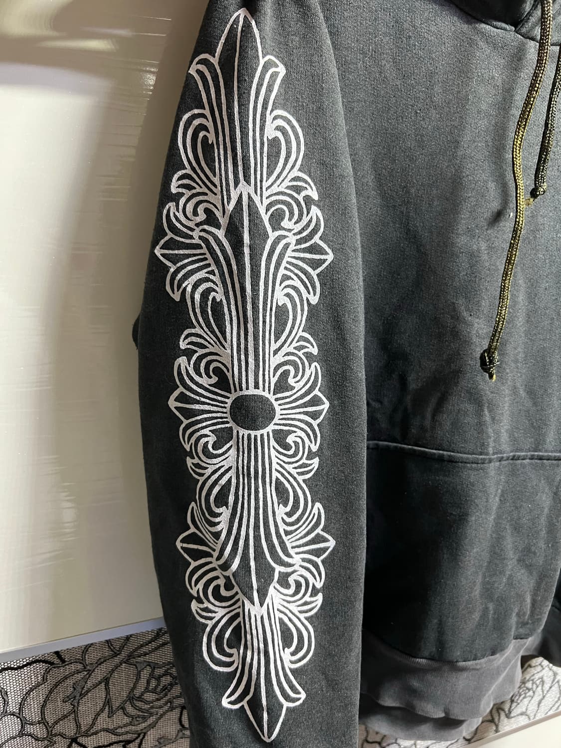 90‘s 크롬하츠 플로랄 홀스슈 후드티 상품이미지3