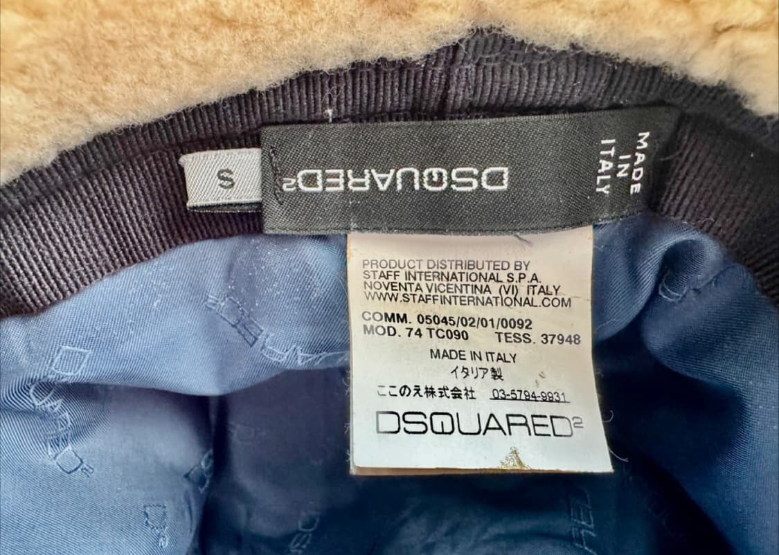 Dsquared2 체크 귀달이 모자 S 상품이미지3