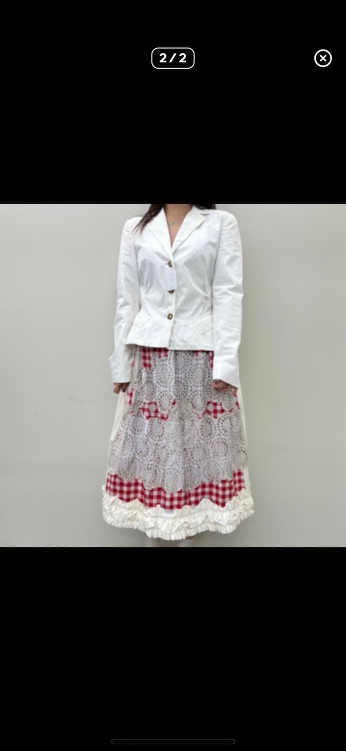 (오늘만) 꼼데가르송 레드 프릴 스커트 xs 상품이미지2