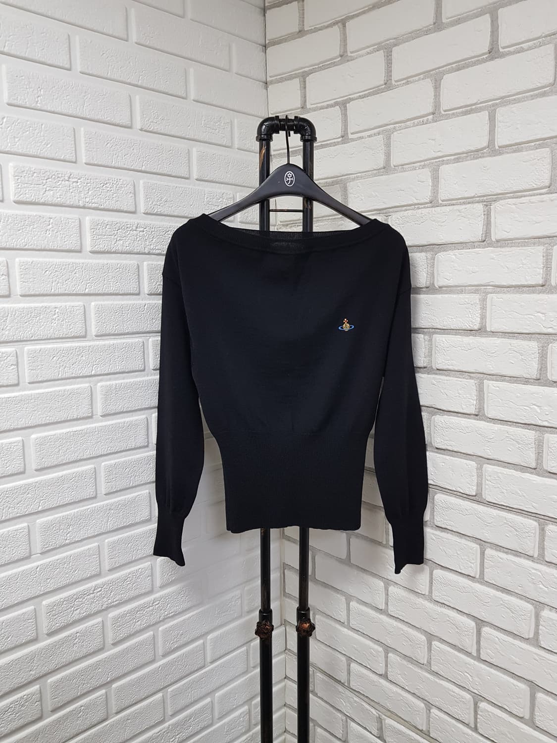 [xs/55/정품] 비비안웨스트우드 구체자수 울니트 블랙 상품이미지1