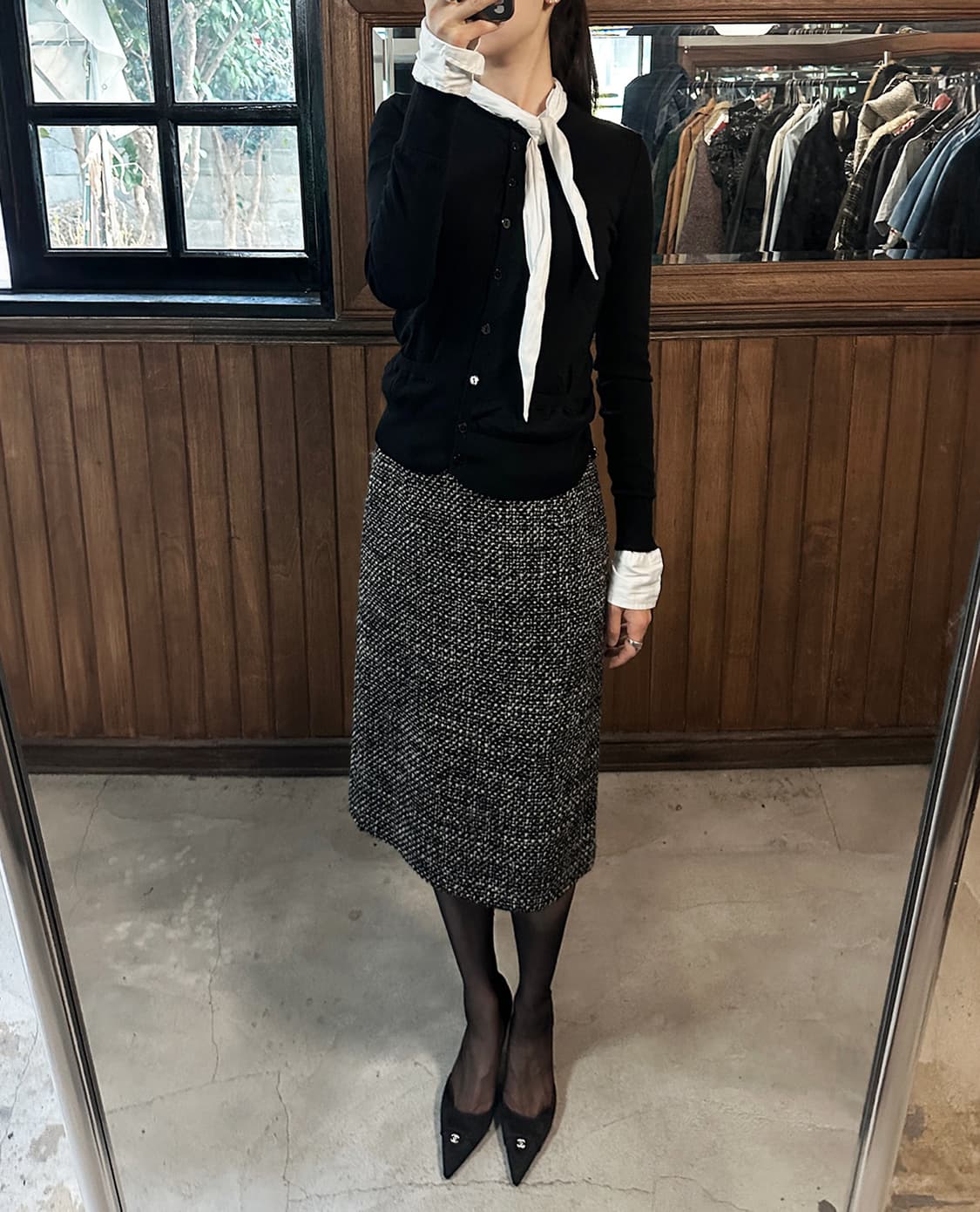 MAXMARA black tweed skirt 상품이미지2