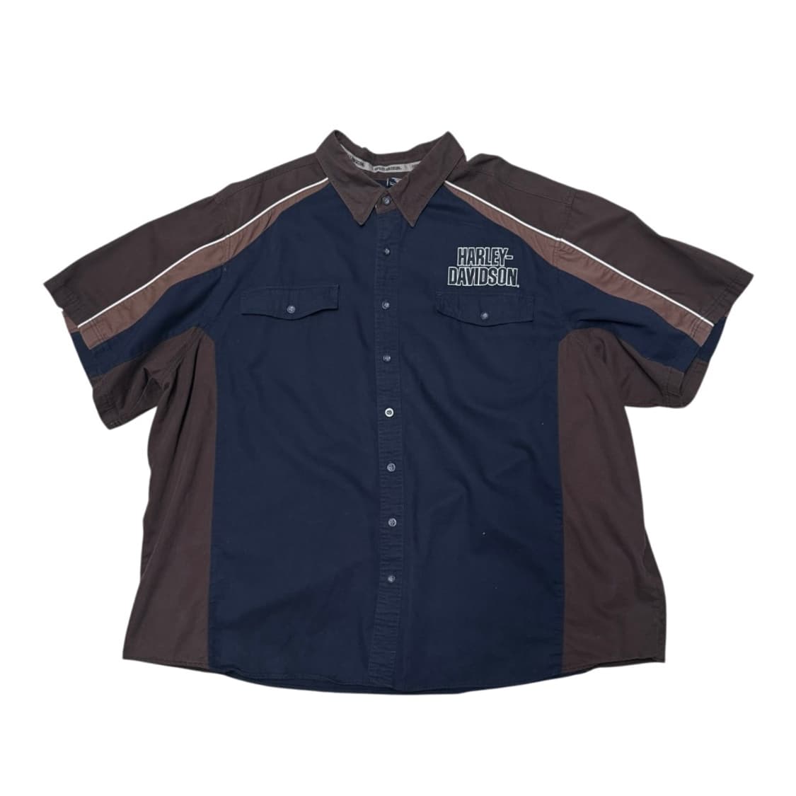 할리데이비슨 오버사이즈 배색 반팔 셔츠 상품이미지3