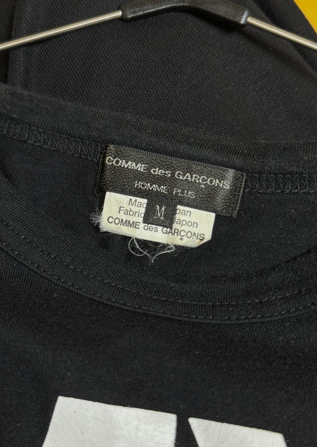 꼼데가르송 옴므 마이에너지 반팔 블랙 M 상품이미지3