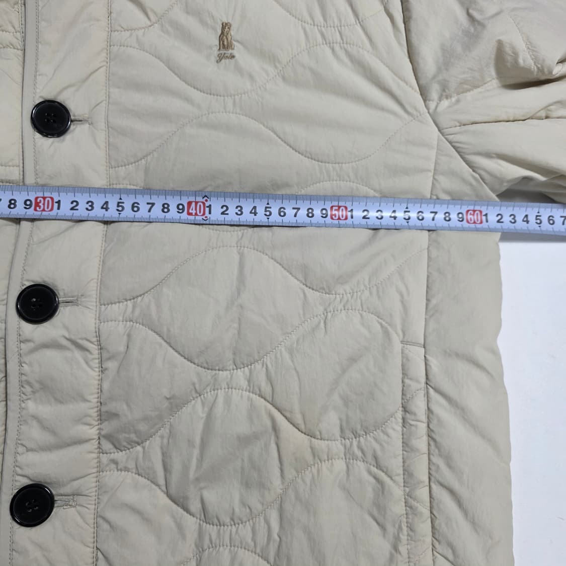 0773 Yale 예일 아이보리 퀼팅 패딩 자켓 L 상품이미지3