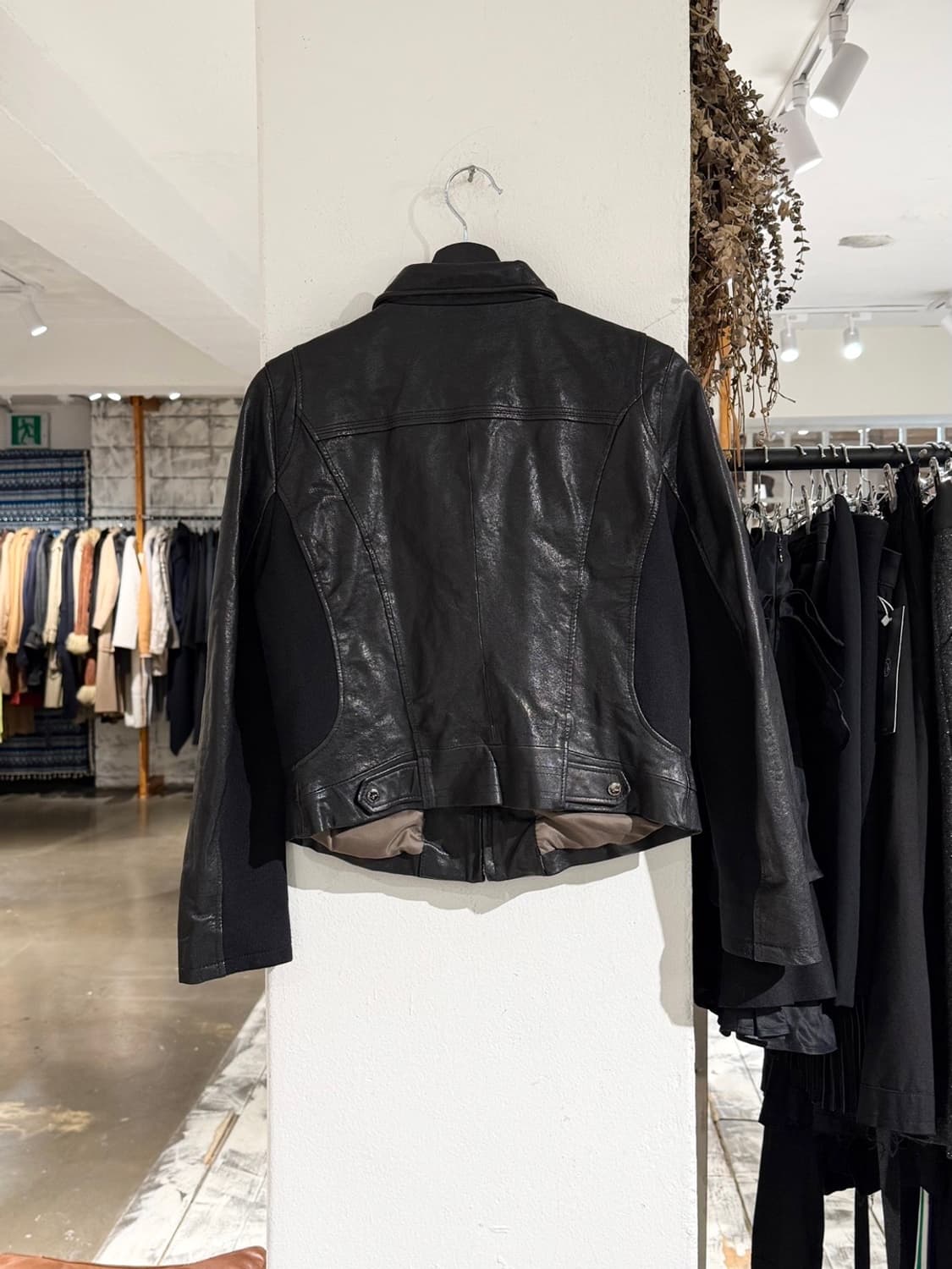 크로코 블랙 램스킨 집업 레더 라이더 자켓  상품이미지6