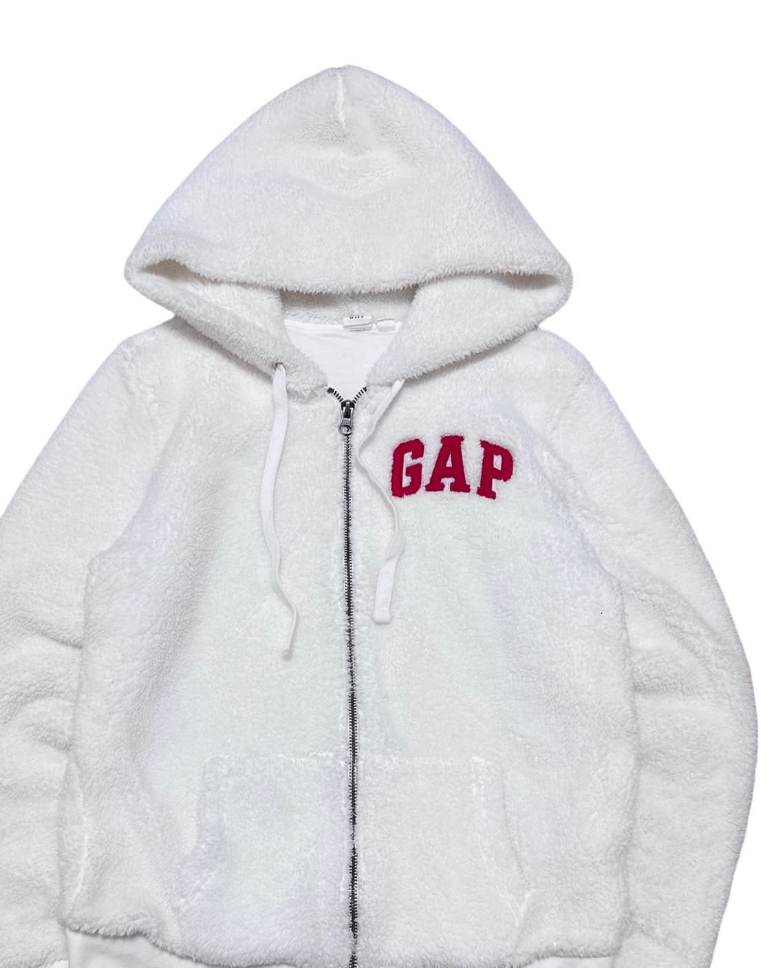 GAP 갭 뽀글이 플리스 흰색 후드집업 상품이미지2