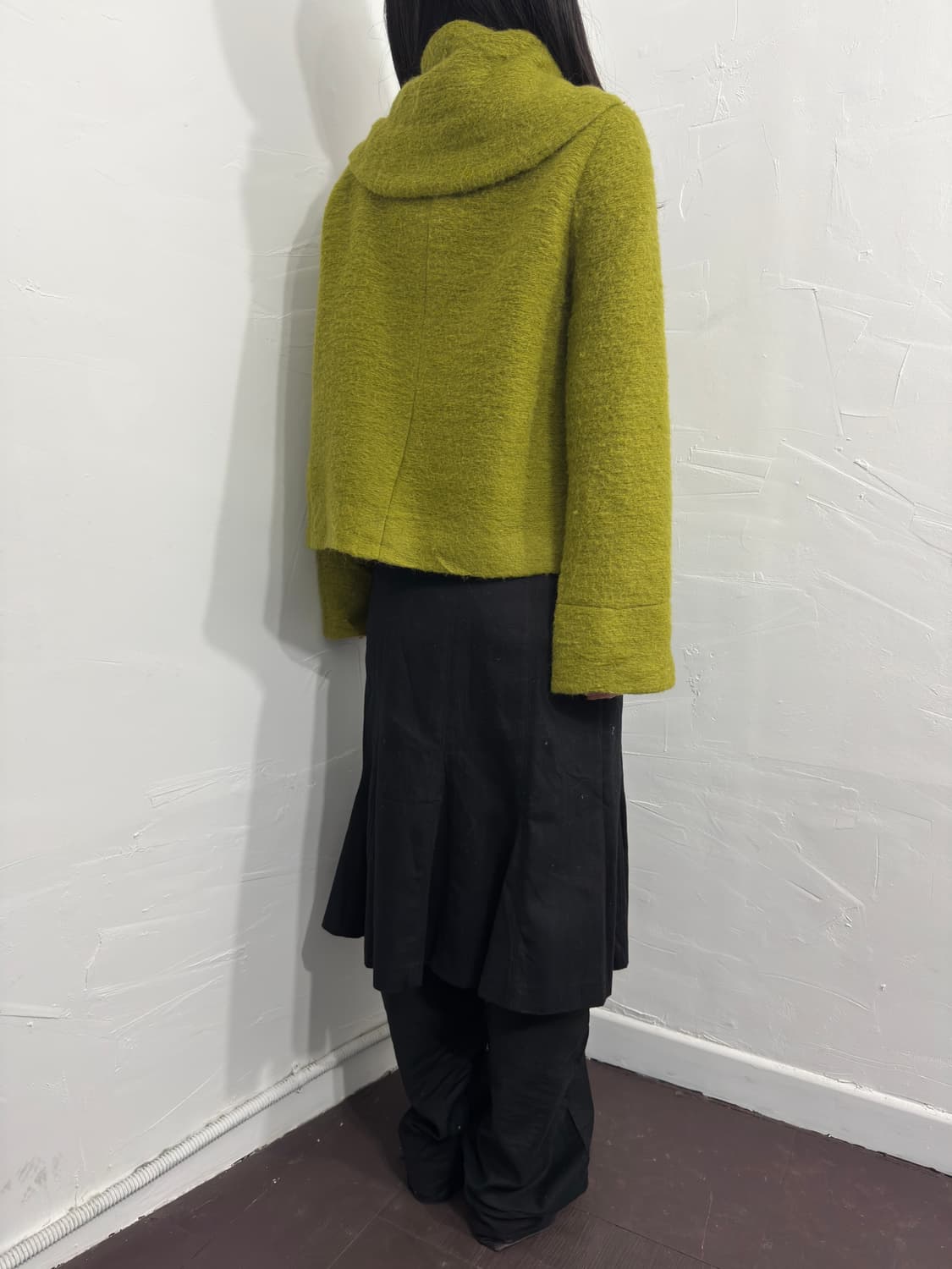 olive button wool jacket 상품이미지5