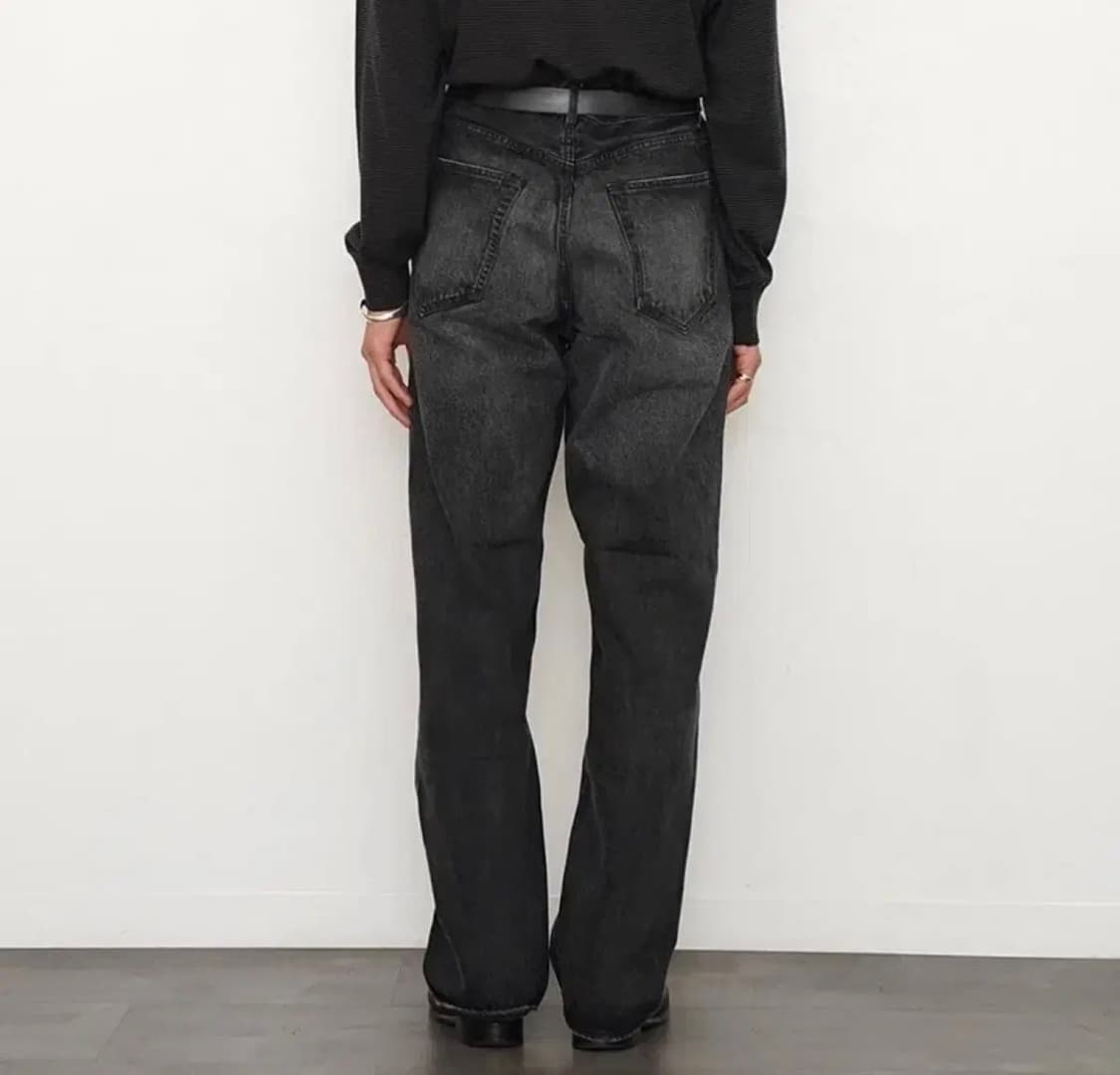  [4] 오라리 24AW 셀비지 와이드 데님 블랙 상품이미지3