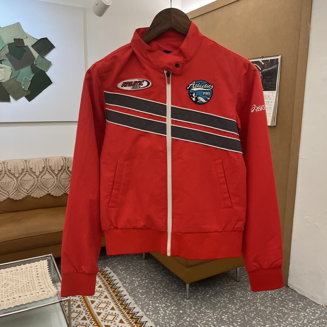 아식스 올드스쿨 펑크 모터사이클 레이싱 패치 자켓 95 C10502 상품이미지3