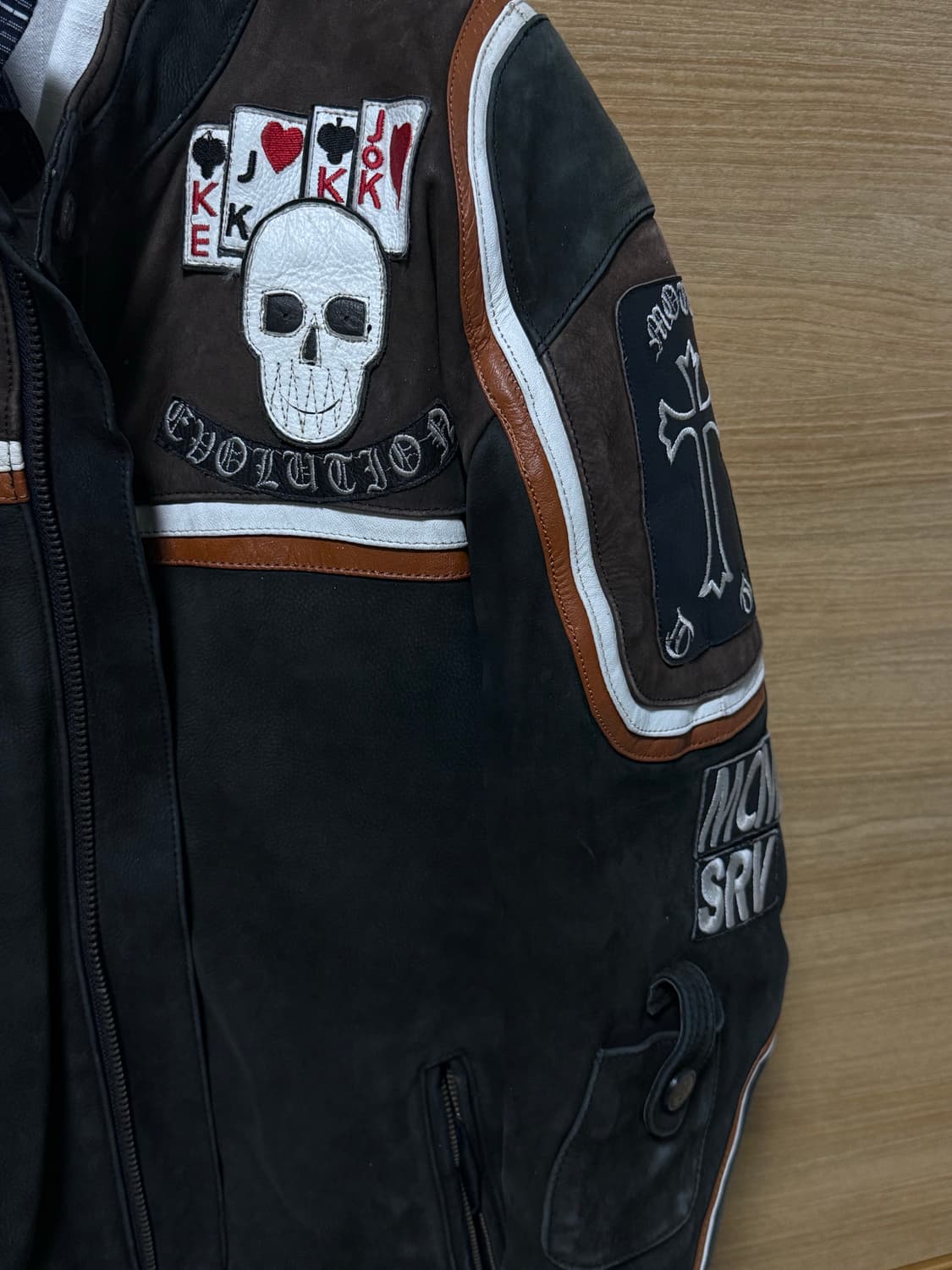 90년대 바이커 레더 자켓 XL 상품이미지3