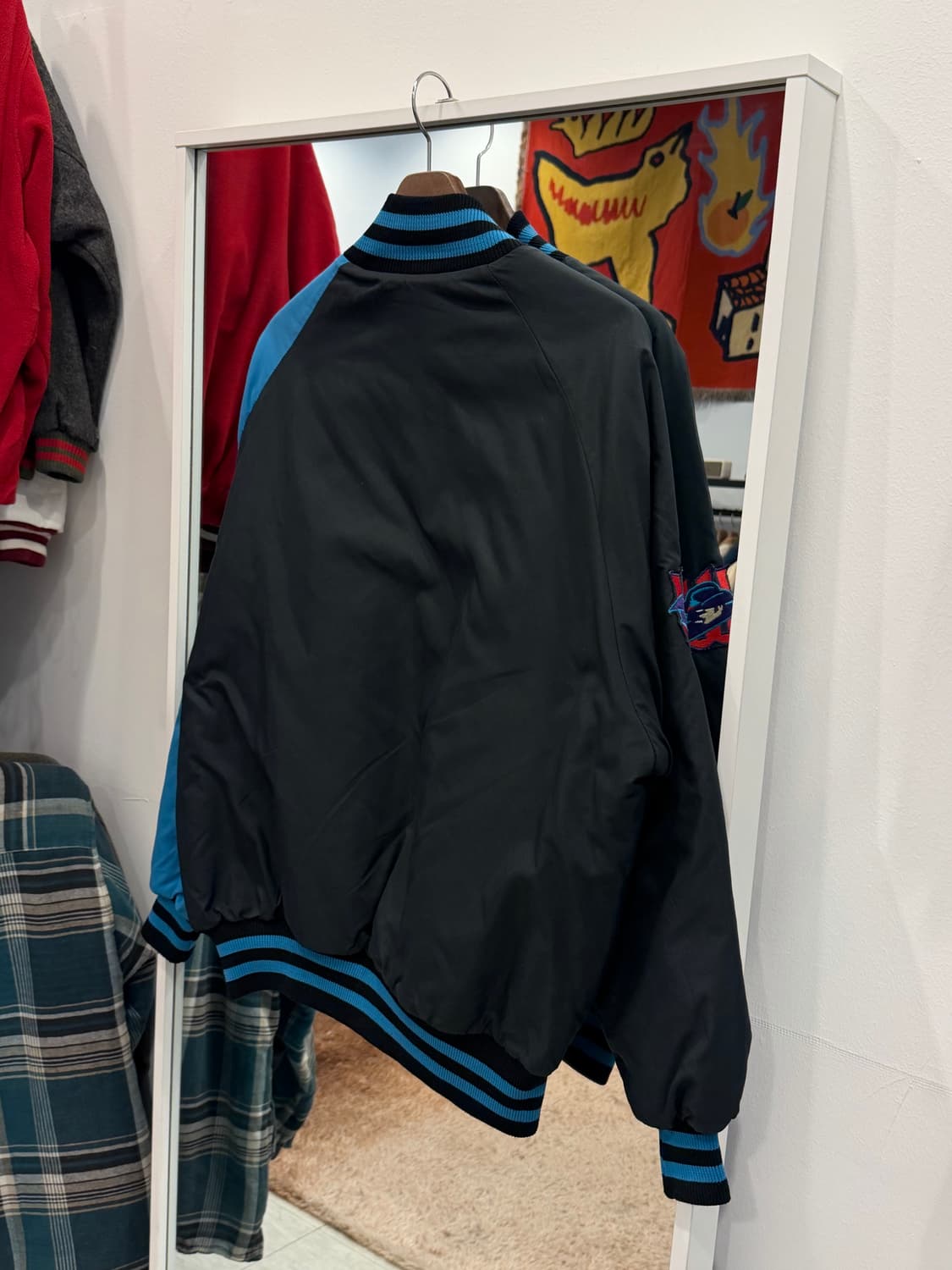 90s Vtg 빈티지 스타디움 MLB 위치타 랭글러스 새틴 자켓 상품이미지6