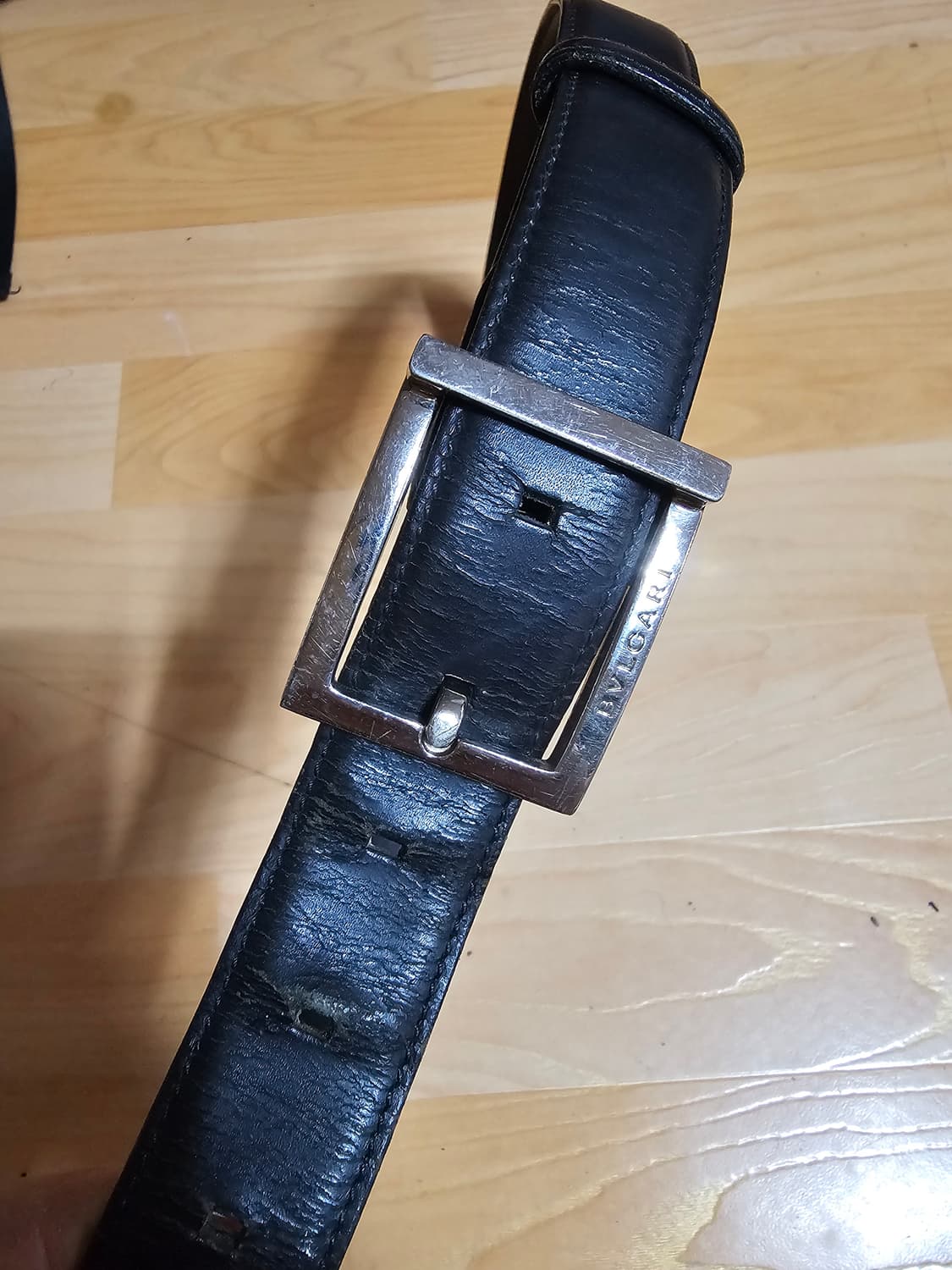 불가리 블랙 레더 벨트 상품이미지1