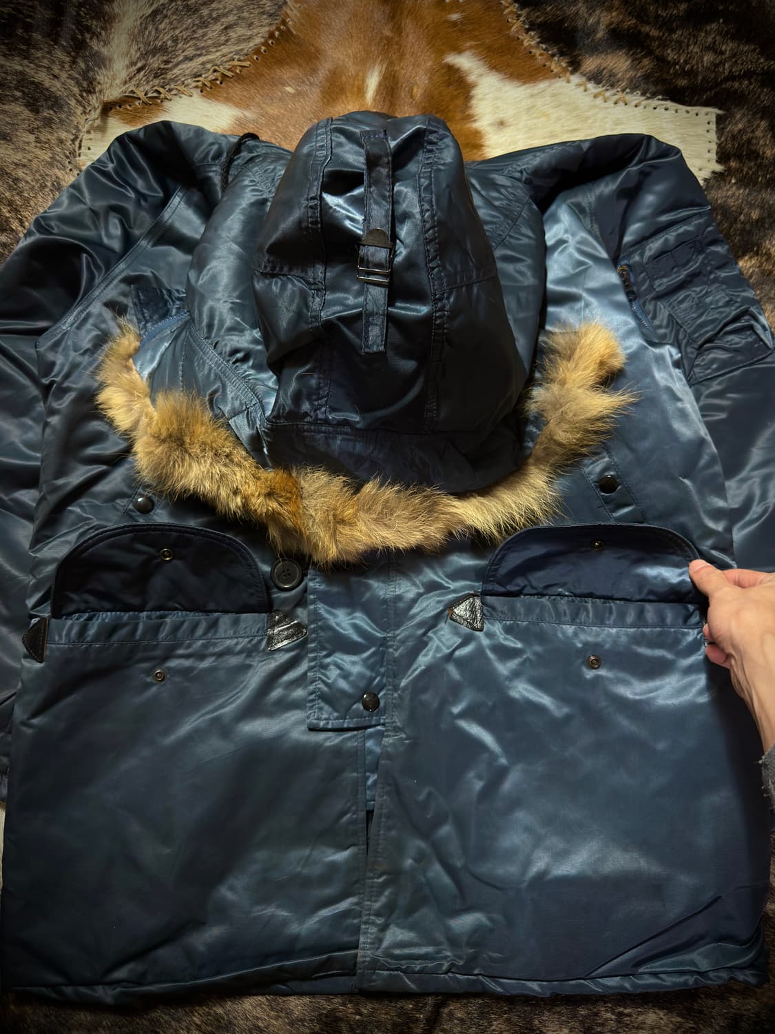 90s USA Corinth N3B Flight parka 상품이미지7